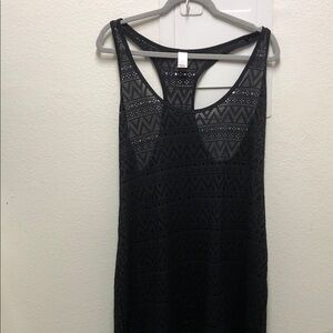Black Sleeveless Crochet Dress